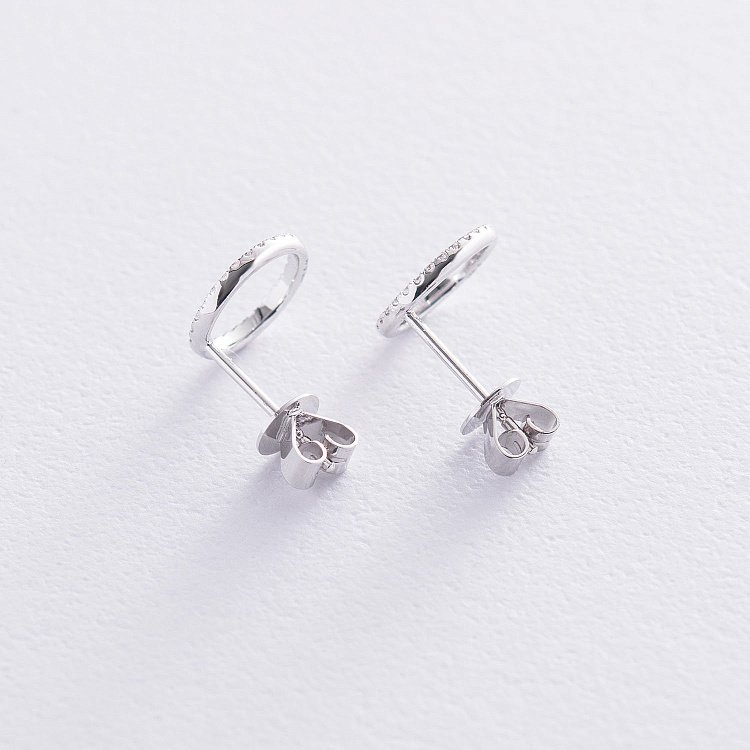 Золоті сережки з діамантами сб0334di від ювелірного магазину Онікс - 2