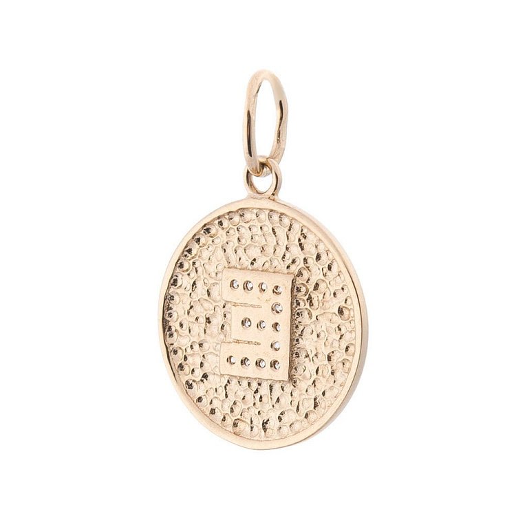 Золотая подвеска с буквой "Е" (фианиты) п01546е от ювелирного магазина Оникс - 1