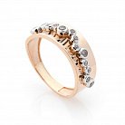 Золотое кольцо с фианитами к05585 от ювелирного магазина Оникс - 2