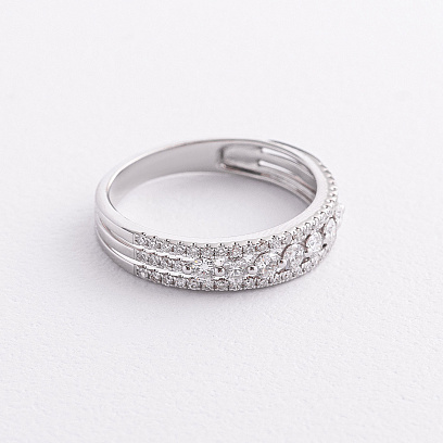 Золота каблучка з діамантами кб0655ca №2