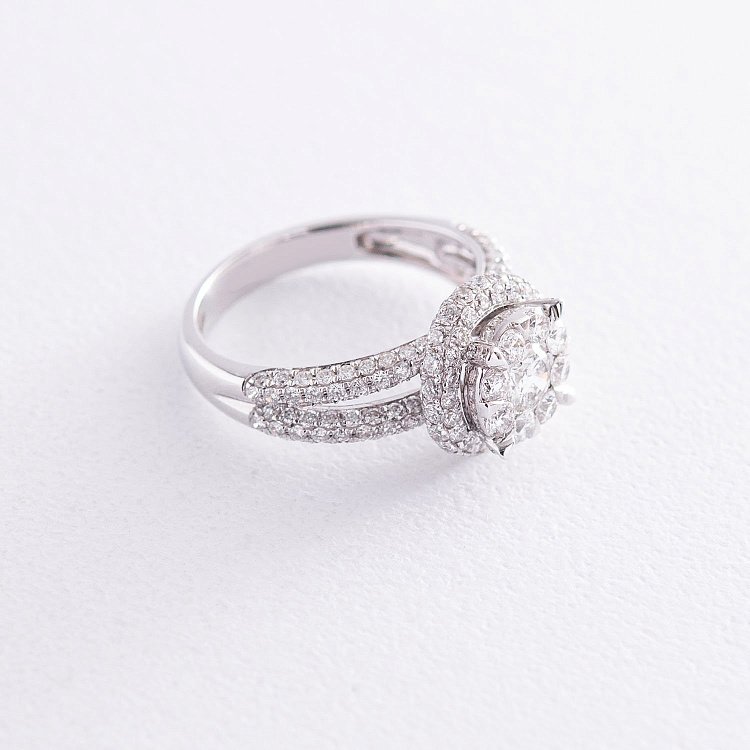 Золота каблучка з діамантами YGR0064cha - 2 Золота каблучка з діамантами YGR0064cha від ювелірного магазину Онікс - 2