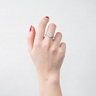 Серебряное помолвочное кольцо (фианиты) 111861 от ювелирного магазина Оникс - 1