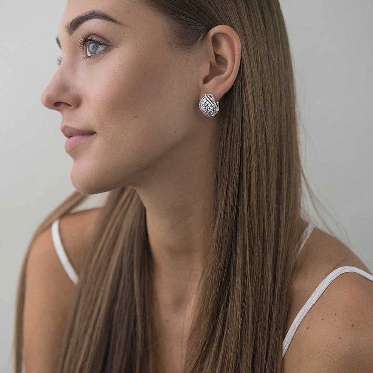 Золоті сережки з діамантами MB2570Egm від ювелірного магазину Онікс - 4