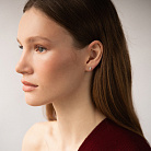 Золоті сережки - пусети з діамантами 344891121 от ювелирного магазина Оникс - 1