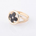 Золотое кольцо "Цветок-клевер" с фианитами к05182 от ювелирного магазина Оникс