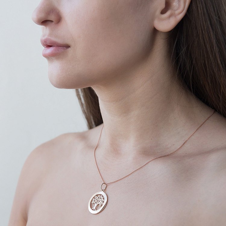 Золотой кулон "Древо жизни" п02895 от ювелирного магазина Оникс - 1