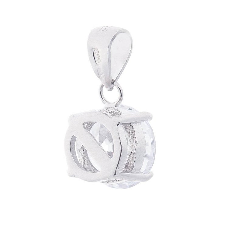 Срібний кулон (фіаніт) 132698 від ювелірного магазину Онікс - 1