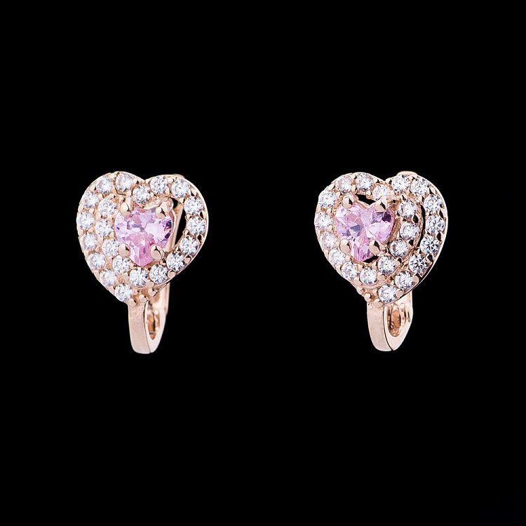 Золоті сережки "Сердечка" с04579 від ювелірного магазину Онікс