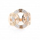 Золотое кольцо с фианитами к05575 от ювелирного магазина Оникс - 1