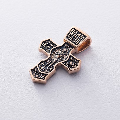 Золотий православний хрест "Спас Нерукотворний. Архангел Михаїл" п02574 №2