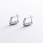 Срібні сережки з сапфірами і фіанітами GS-02-063-3110 от ювелирного магазина Оникс - 2