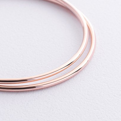 Серьги - кольца в красном золоте (4.8 см) с06857 №5