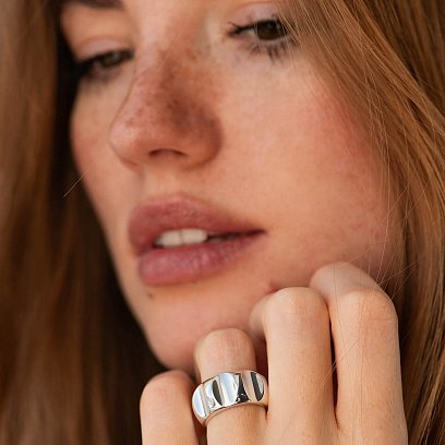 Серебряное кольцо "Ginny" 112818 №2