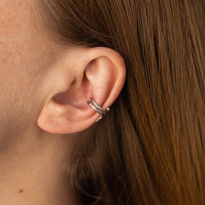 Золота сережка - каффа "Змія" с08714 №4