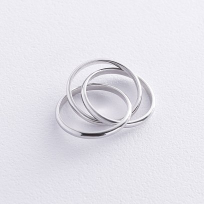 Золота каблучка "Кругообіг" (потрійна) к07642 №6