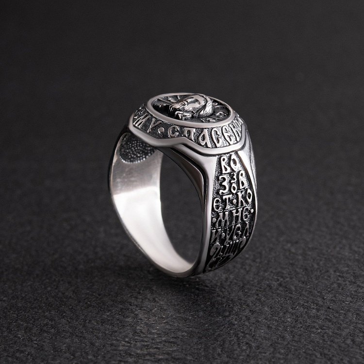 ﻿Срібна чоловіча печатка (чорніння) 112130 від ювелірного магазину Онікс - 2