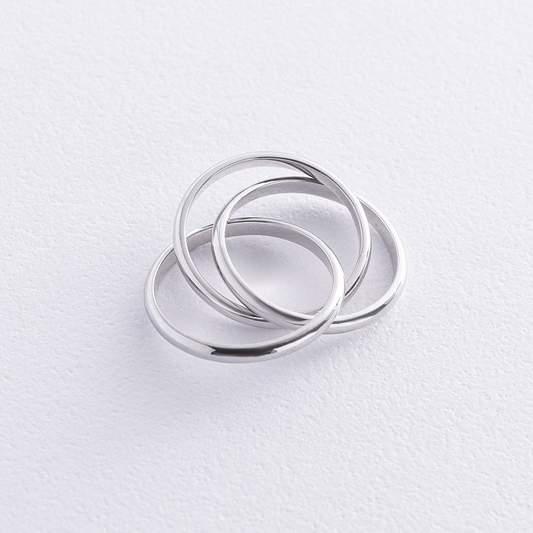 Золота каблучка "Кругообіг" (потрійна) к07642 від ювелірного магазину Онікс - 6