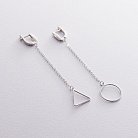Срібні сережки "Геометрія" 122238 от ювелирного магазина Оникс