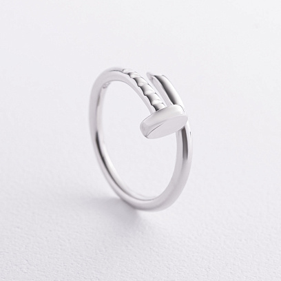 Серебряное кольцо «Гвоздь» 112840