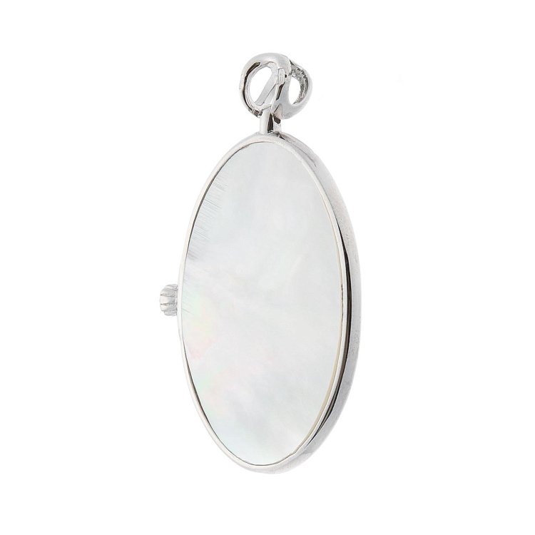 Серебряная подвеска с фианитами и перламутром 132638 от ювелирного магазина Оникс - 1