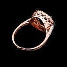 Золотое кольцо с пиропом (гранатом) и фианитами к02023 от ювелирного магазина Оникс - 1
