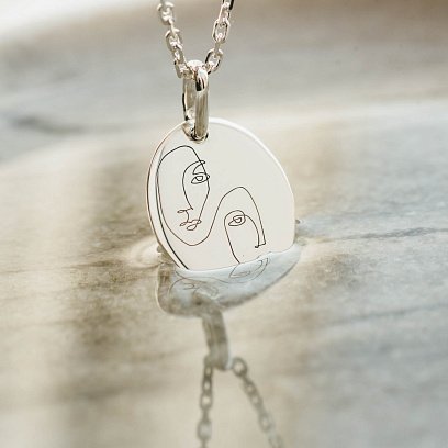 Серебряный кулон "Половинки целого" 133045пол №4