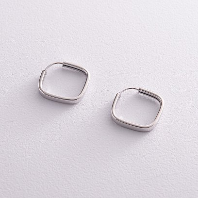 Сережки "Ребека" у білому золоті с08160