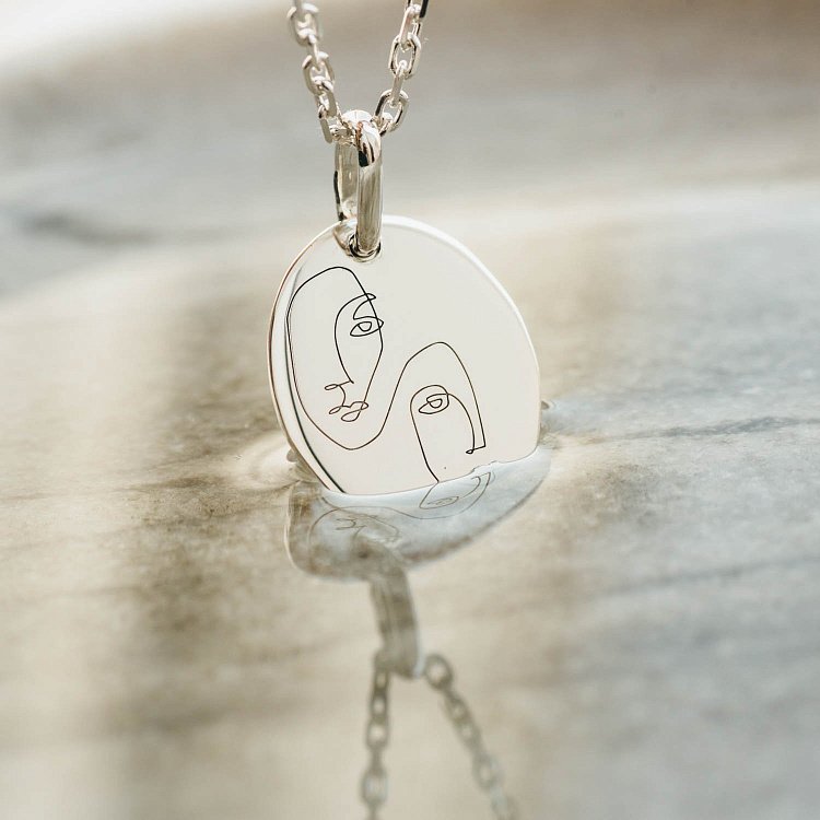 Серебряный кулон "Половинки целого" 133045пол от ювелирного магазина Оникс - 3