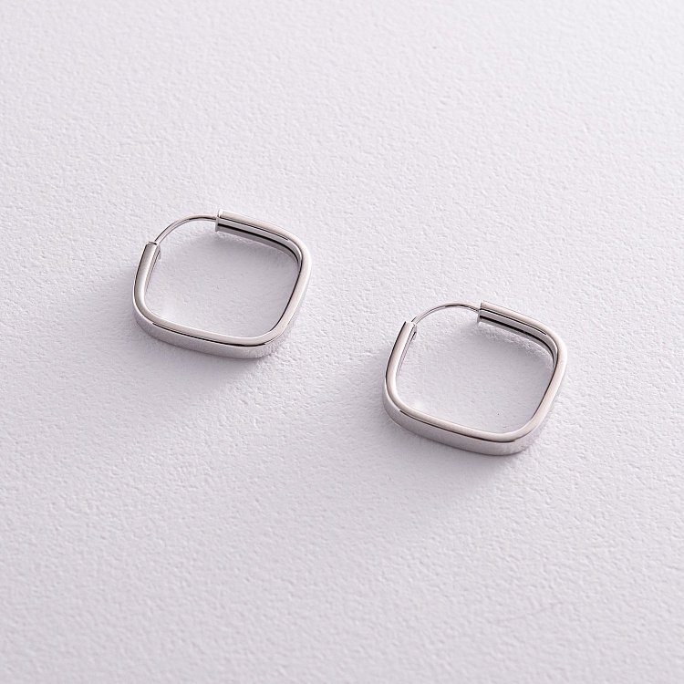 Сережки "Ребека" у білому золоті с08160 від ювелірного магазину Онікс