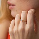 Помолвочное кольцо с черным бриллиантом (желтое золото) 237523122 от ювелирного магазина Оникс - 1