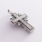Срібний хрест із золотою вставкою (перламутр) 13962 от ювелирного магазина Оникс - 2