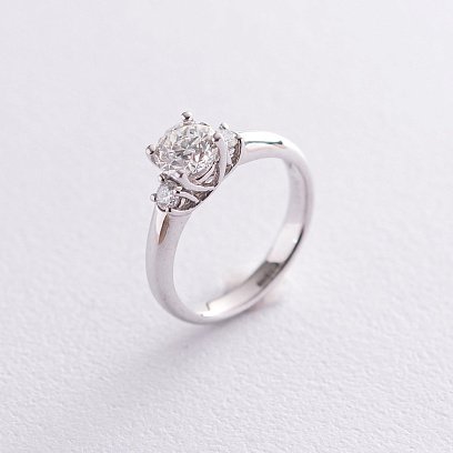 Каблучка в платині з діамантами кб0314lg