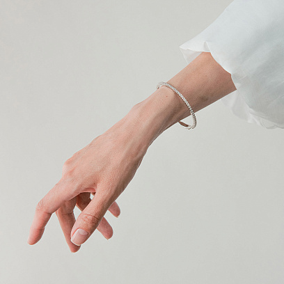 Золотий браслет "Clarice" з доріжкою каменів б05558 №2