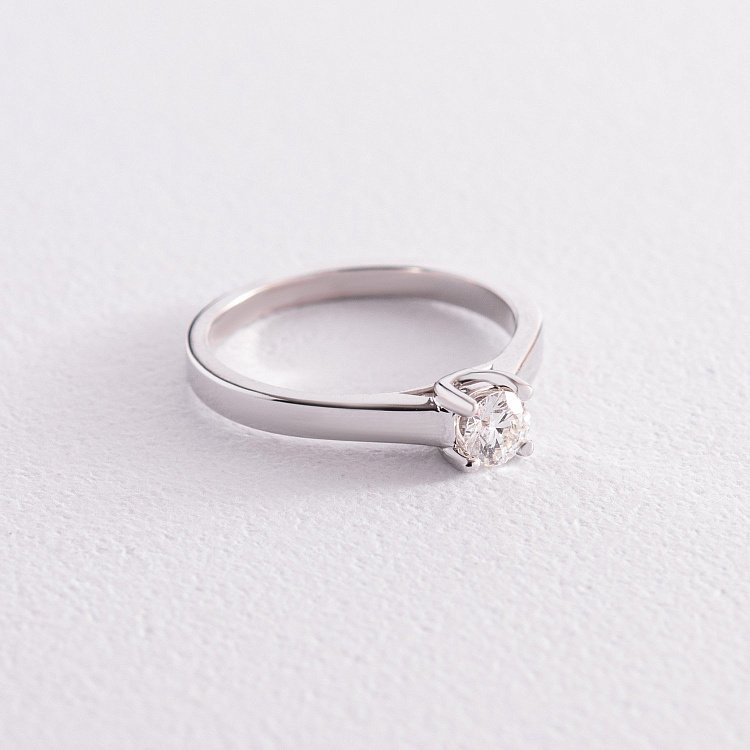 Заручальна золота каблучка з діамантом кб0397z - 2 Заручальна золота каблучка з діамантом кб0397z від ювелірного магазину Онікс - 2