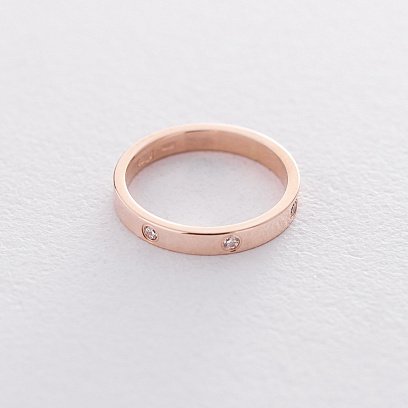 Золотое кольцо с фианитами к02948