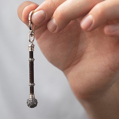 Срібний брелок "Булава. Слава Україні" з ебеном 1237 №4