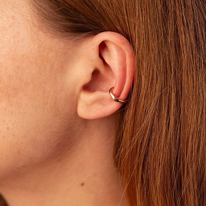 Сережки - каффа в червоному золоті с07478 №4