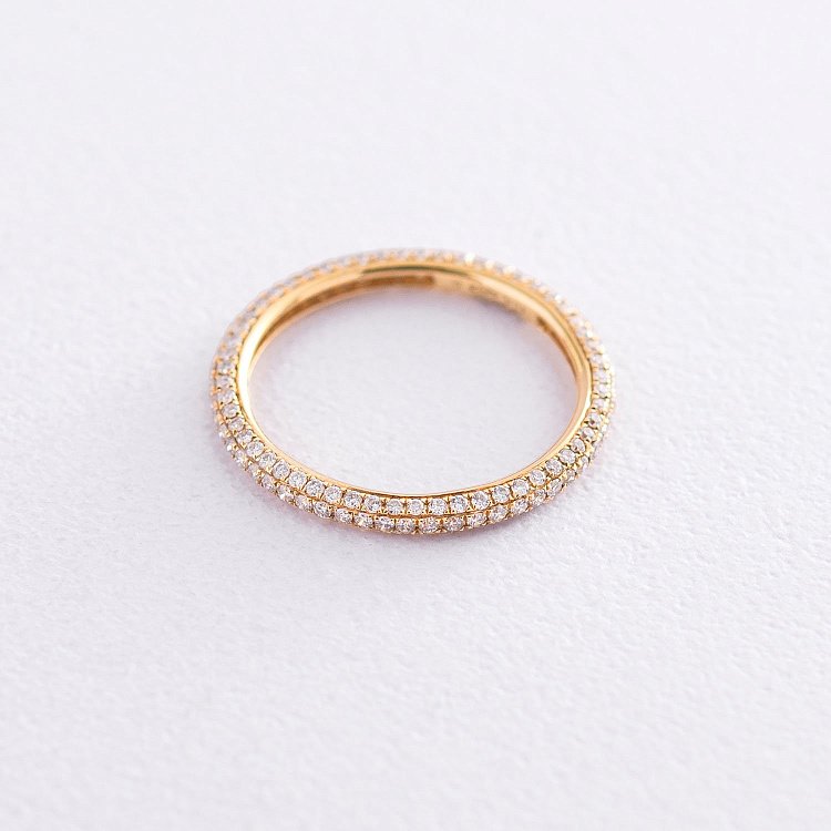 Золотое кольцо с бриллиантами ккит148 от ювелирного магазина Оникс - 2