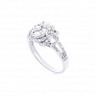 Срібний перстень з фіанітами (родій) 111502 от ювелирного магазина Оникс