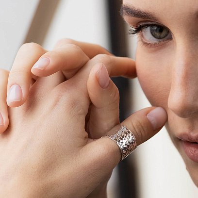 Широкое кольцо "Марс" в серебре 112206 №21