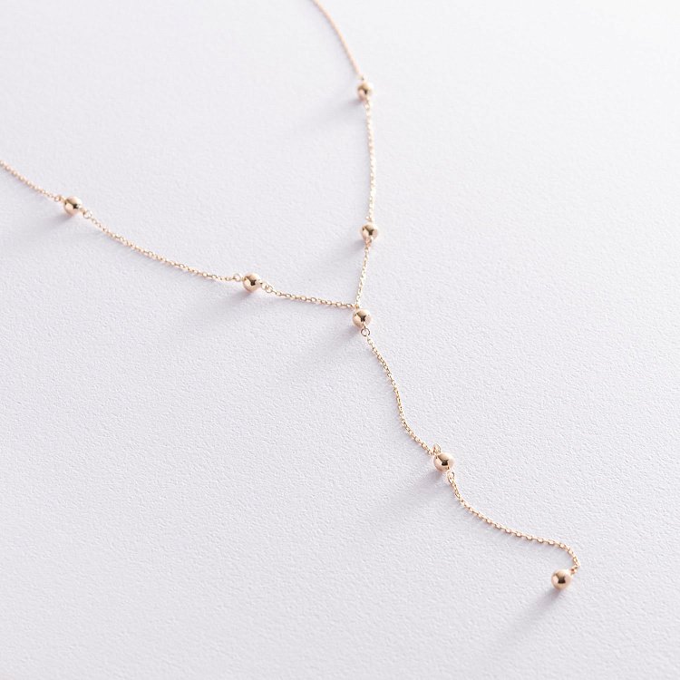 Кольє "Кульки" в жовтому золоті кол01909 від ювелірного магазину Онікс