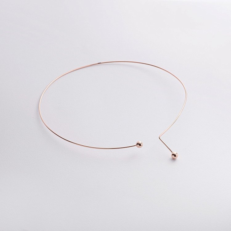 Кольє - чокер "Ariana" (червоне золото) з кульками кол02603 від ювелірного магазину Онікс