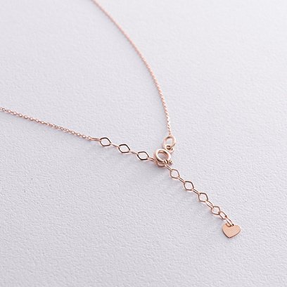 Золотое колье "Самолет" с фианитом кол02433 №5