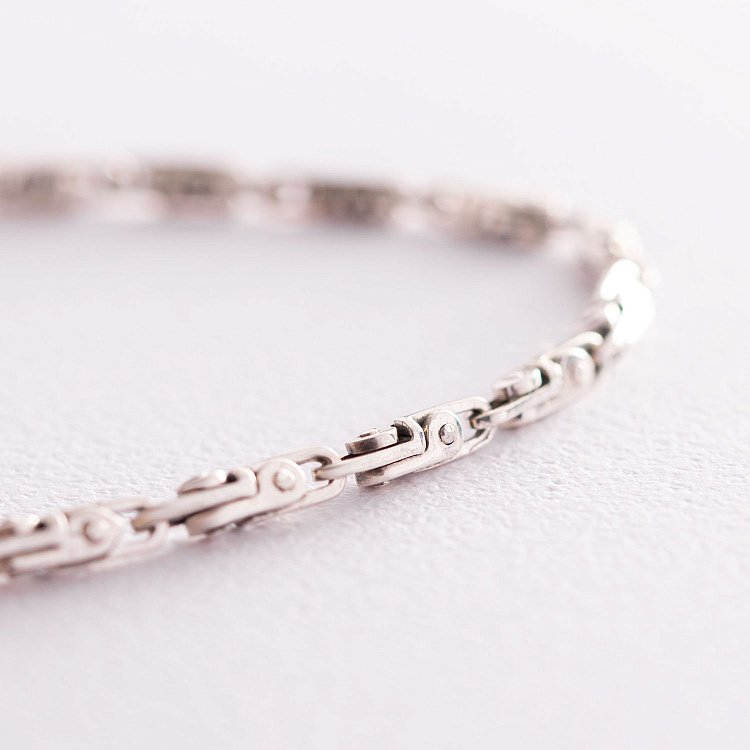 Мужская серебряная цепочка Ц0042ч от ювелирного магазина Оникс - 2