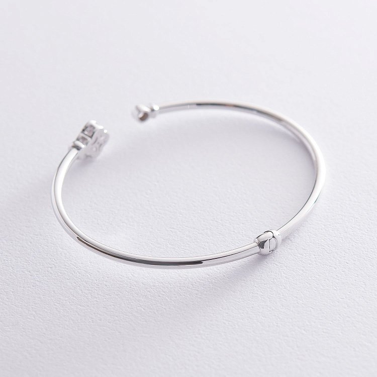 Золотой браслет "Клевер" с фианитами б04129 от ювелирного магазина Оникс - 3