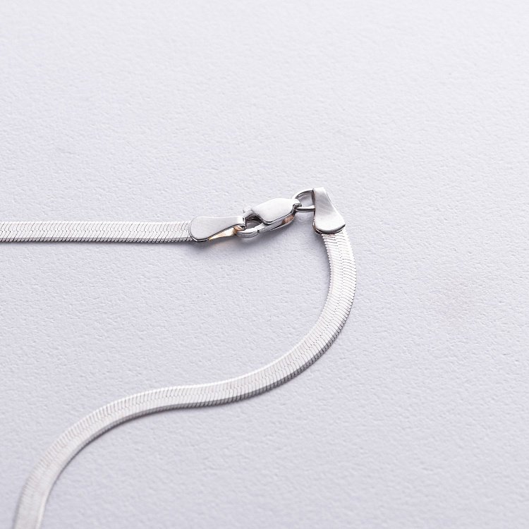 Кольє "Наомі" у білому золоті (снейк) ц00519 від ювелірного магазину Онікс - 5