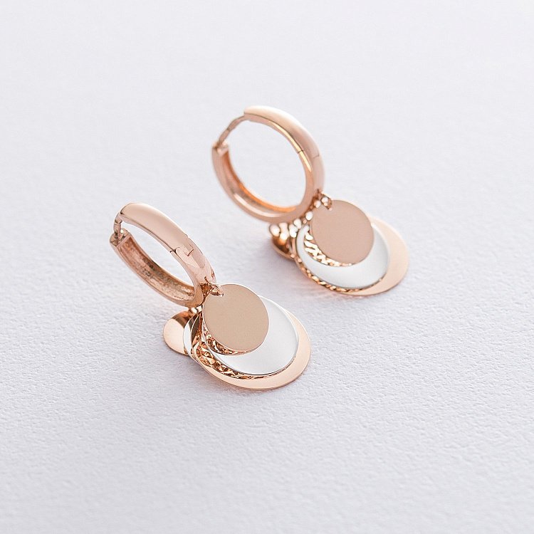 Золоті сережки без каменів с05315 від ювелірного магазину Онікс - 5