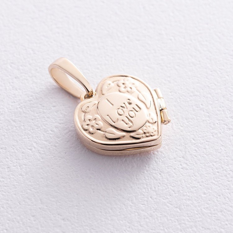 Подвеска для фото "Сердечко" в желтом золоте п02969 от ювелирного магазина Оникс