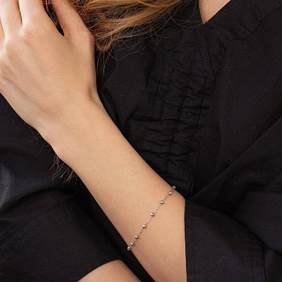 Браслет "Кульки" у білому золоті б05214 №2