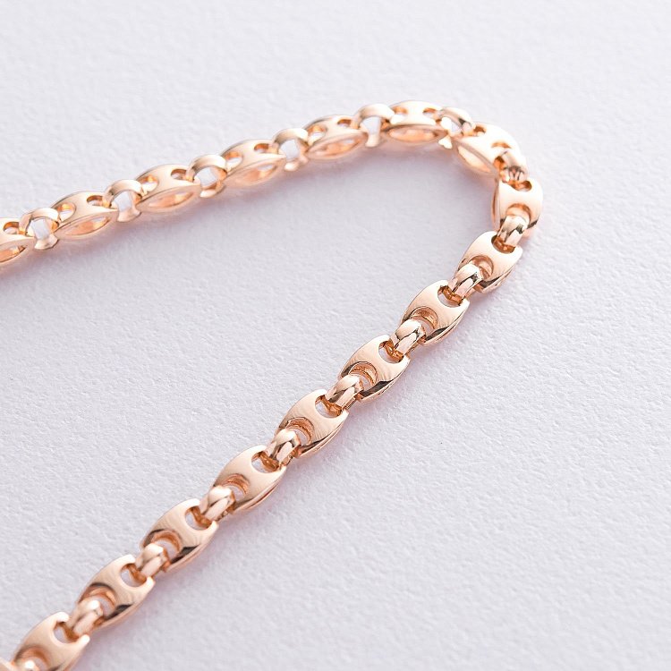 Фантазийная цепочка в красном золоте ц00405 от ювелирного магазина Оникс - 2